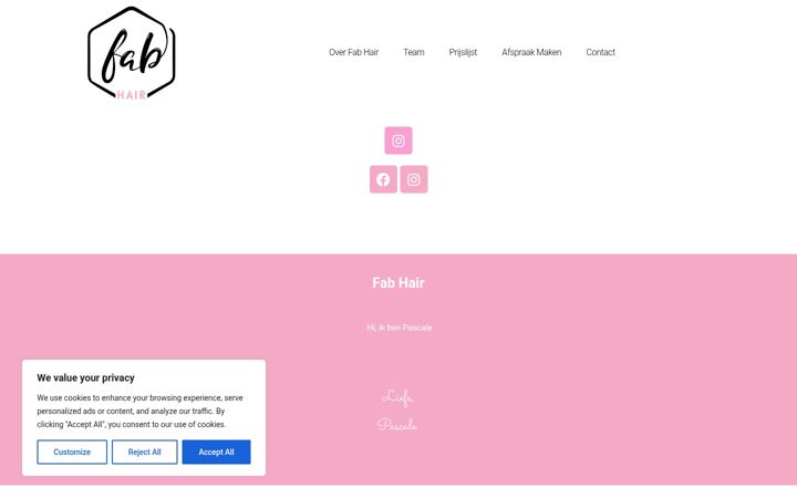 Screenshot of fabhair.nl
