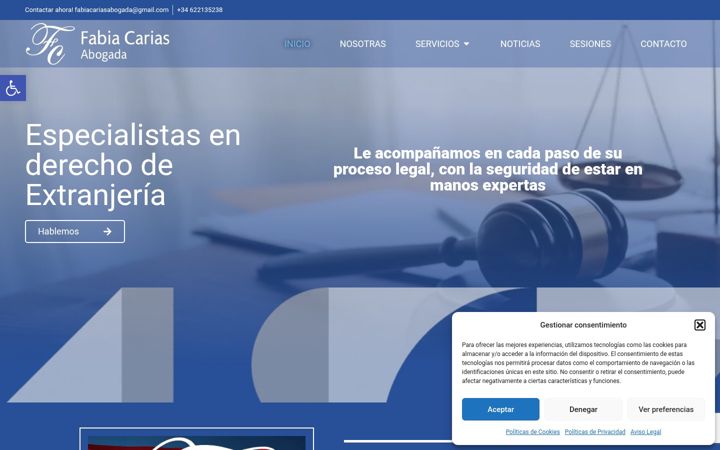 Screenshot of fabiacariasabogada.es