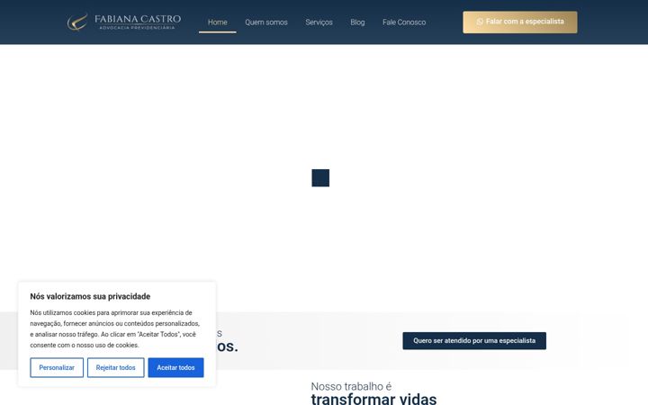 Screenshot of fabianacastro.com.br