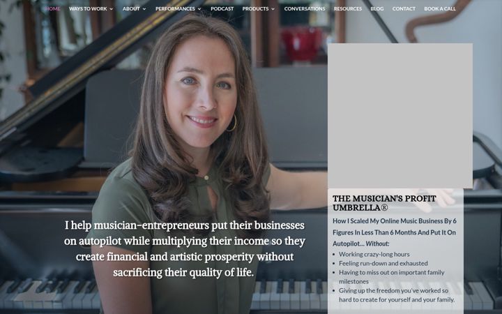 Screenshot of fabianaclaure.com