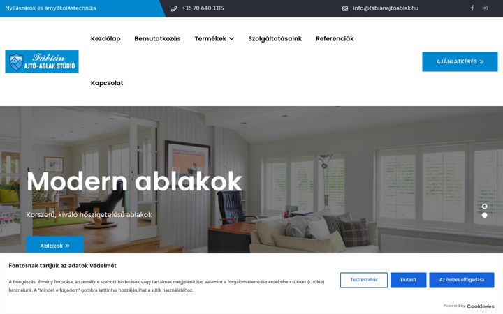 Screenshot of fabianajtoablak.hu
