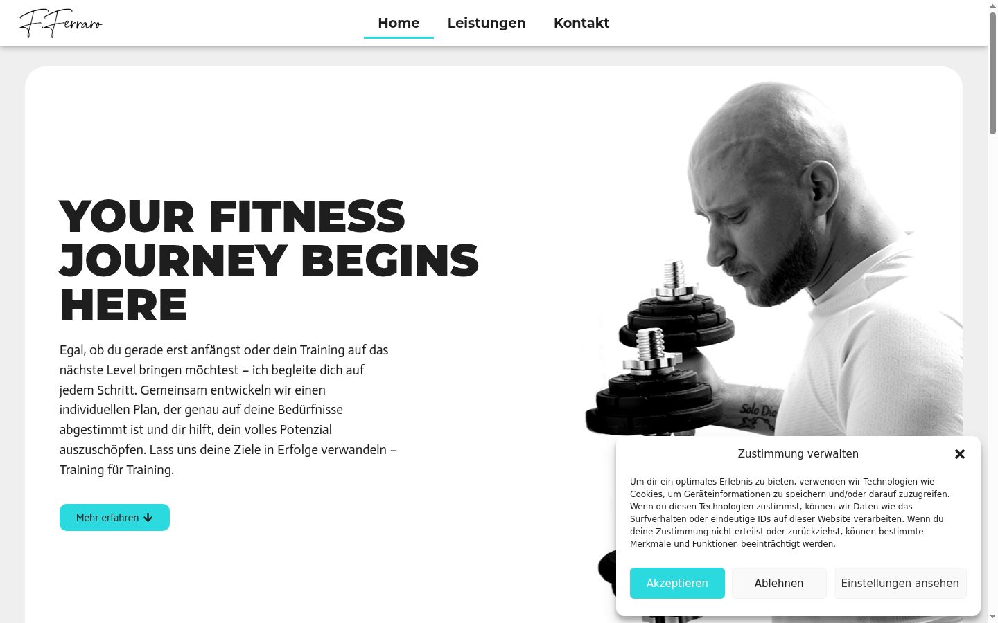 Screenshot tal-banner tal-kunsens muri qabel kwalunkwe interazzjoni