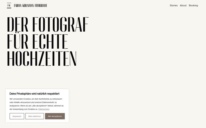 Screenshot of fabiankollmann-fotografie.de