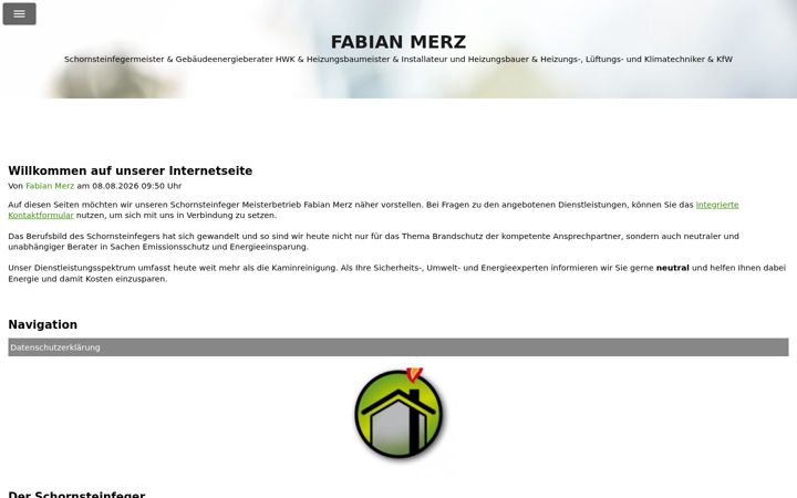 Screenshot of fabianmerz.de