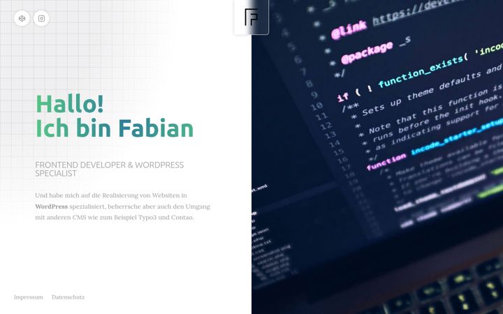 Screenshot of fabianpecher.de