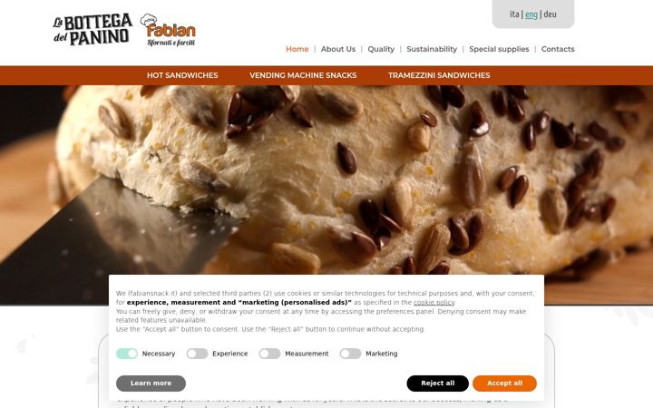 Screenshot of fabiansnack.com