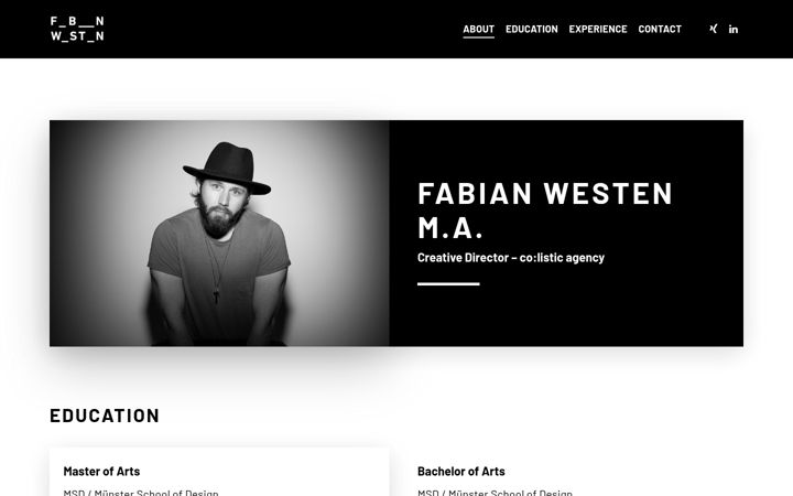 Screenshot of fabianwesten.de