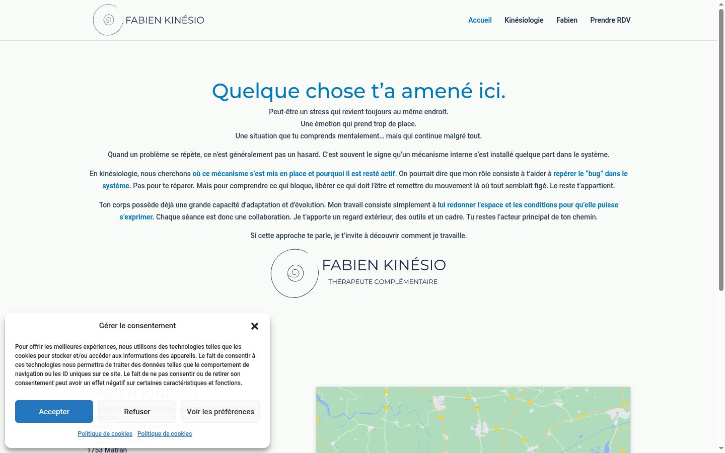 Screenshot of the consent banner shown before any interaction