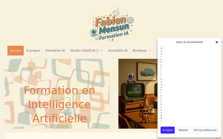 Screenshot of fabienmensun.fr