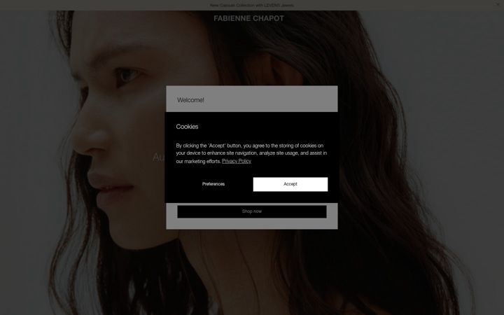 Screenshot of fabiennechapot.nl