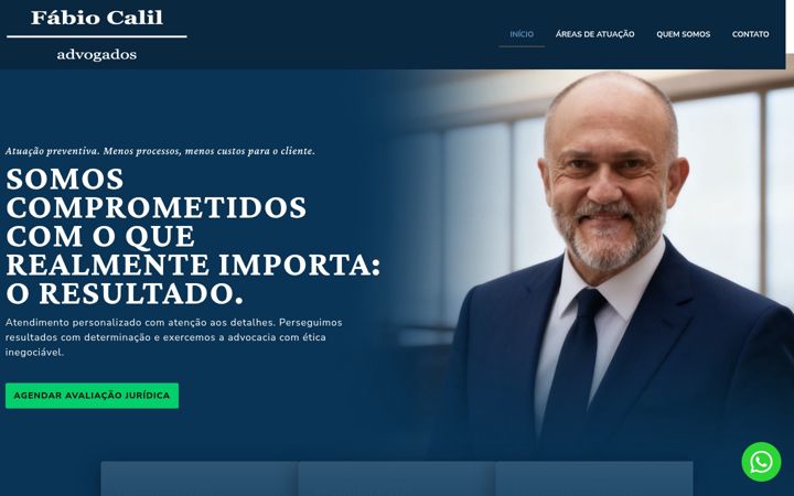 Screenshot of fabiocalil.adv.br