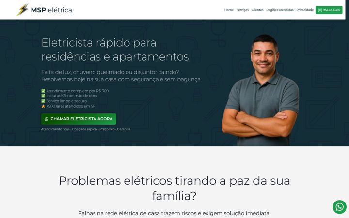 Screenshot of fabioeletricistaoficial.com.br
