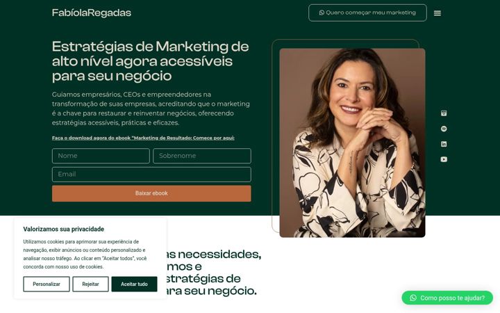 Screenshot of fabiolaregadas.com.br