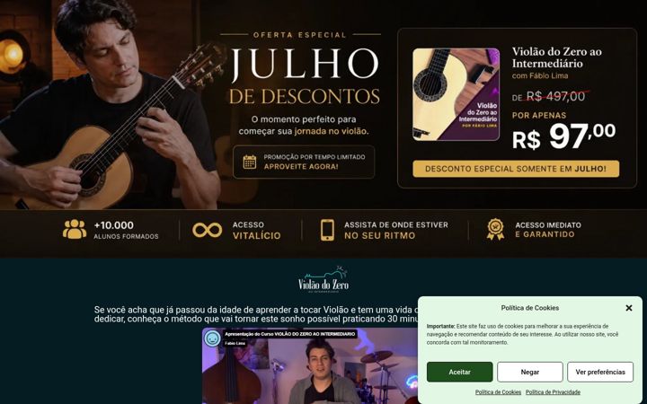 Screenshot of fabiolimaviolaodozero.store