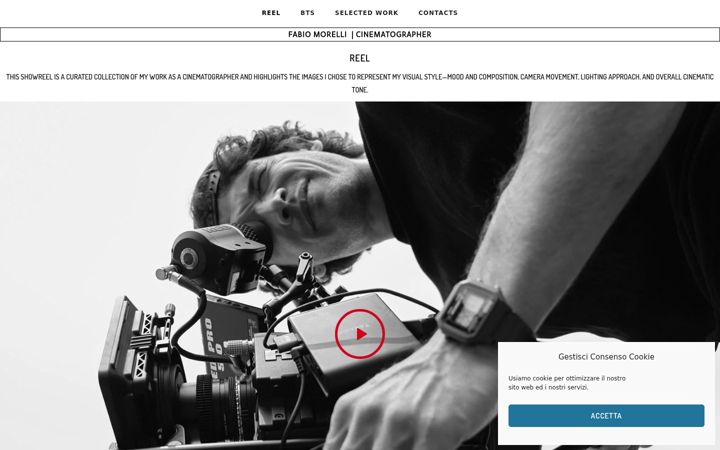Screenshot of fabiomorellifilm.com