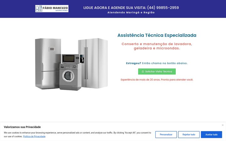 Snímek obrazovky fabiotecnico.com.br