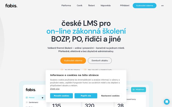 Screenshot of fabis.cz