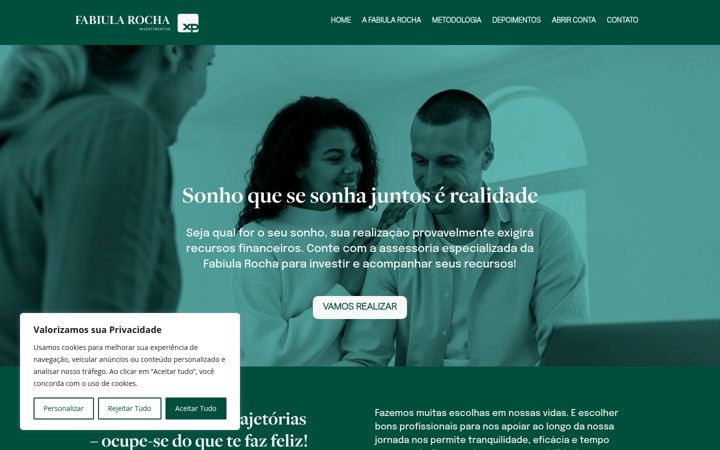 Screenshot of fabiularocha.com.br