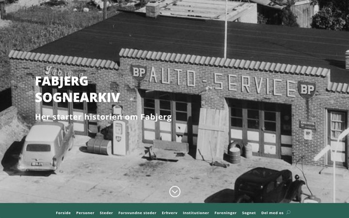 Screenshot of fabjergsognearkiv.dk