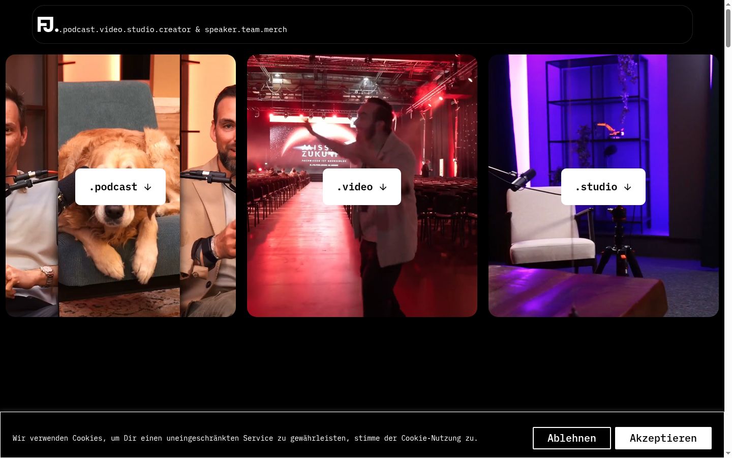 Capture d'écran de la bannière de consentement affichée avant toute interaction