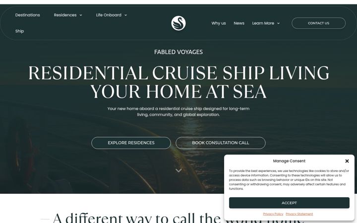 Captură de ecran a fabledvoyages.com