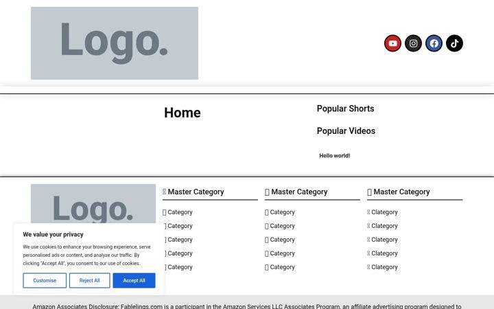 Screenshot of fablelings.com