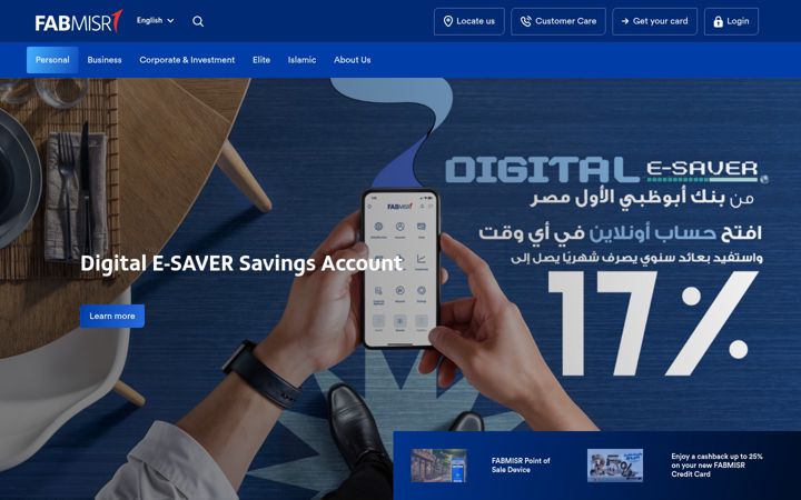 Screenshot of fabmisr.com.eg