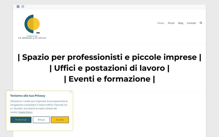 Screenshot ta' fabrianocoworking.it