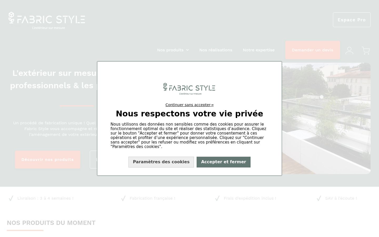 Screenshot of the consent banner shown before any interaction