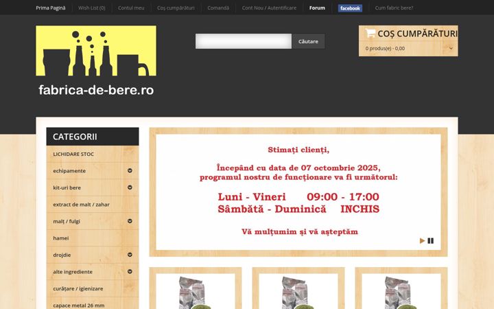 Screenshot of fabrica-de-bere.ro