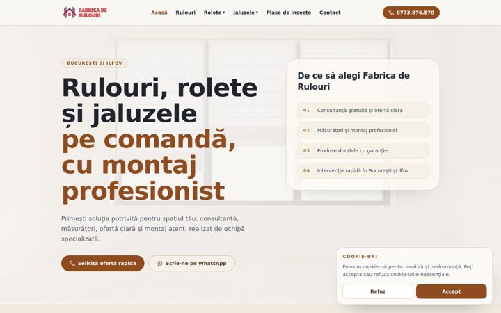 Screenshot of fabrica-de-rulouri.ro