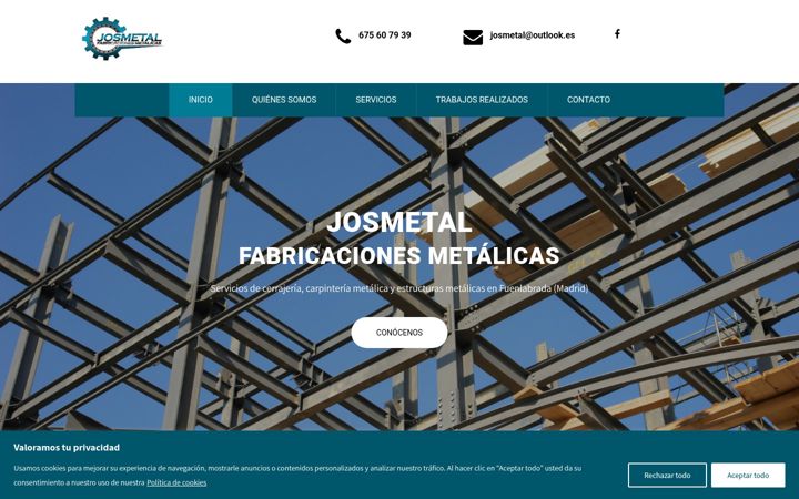 Screenshot του fabricacionesmetalicasjosmetal.es