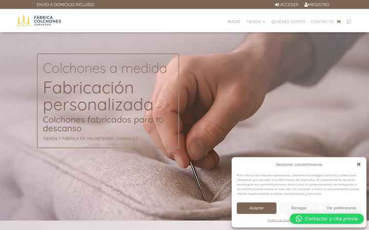 Screenshot του fabricacolchoneszaragoza.es