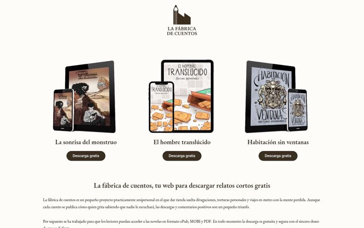 Screenshot of fabricacuentos.es