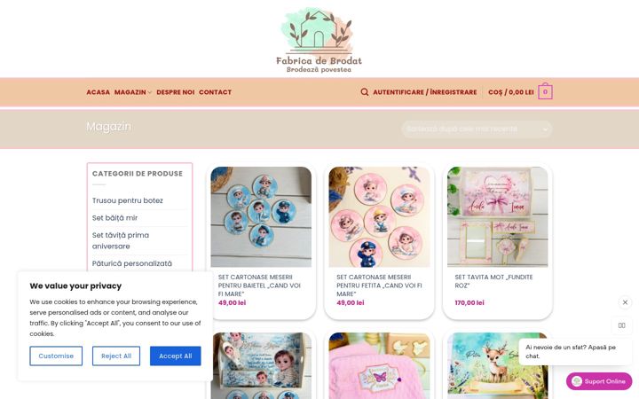 Screenshot of fabricadebrodat.ro