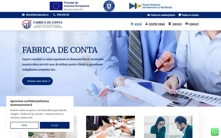 Screenshot of fabricadeconta.ro