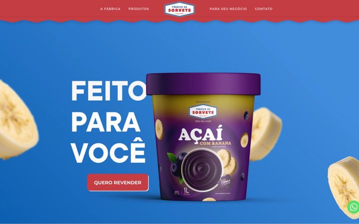 Snímek obrazovky fabricadesorvete.com.br