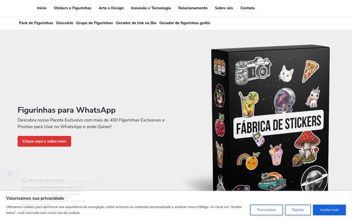 Snímek obrazovky fabricadestickers.com.br