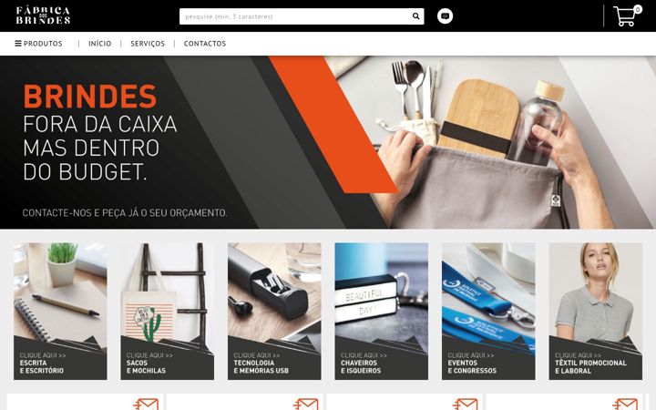 Screenshot of fabricadosbrindes.pt