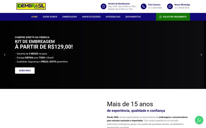 Snímek obrazovky fabricaembrasil.com.br