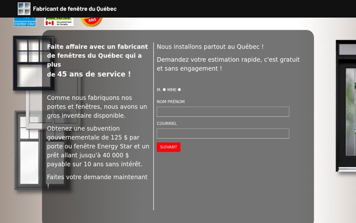 Screenshot of fabricantdefenetres.club