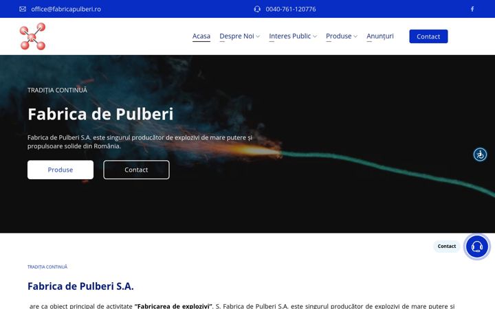 Screenshot of fabricapulberi.ro