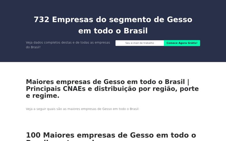 Screenshot of fabricasdegesso.com.br