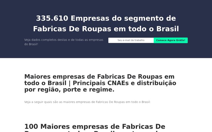 Screenshot of fabricasroupas.com.br
