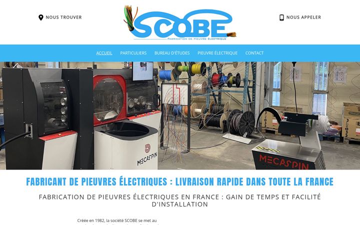 Screenshot of fabricationpieuvreelectrique-scobe.fr
