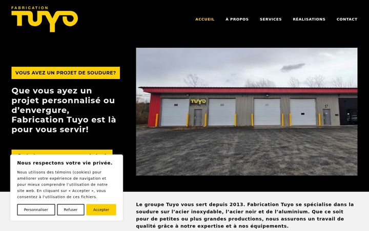 Screenshot of fabricationtuyo.ca