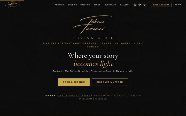 Screenshot of fabricefiorucciphotographie.com