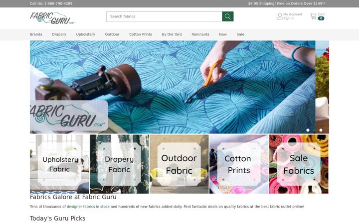 Screenshot of fabricguru.com