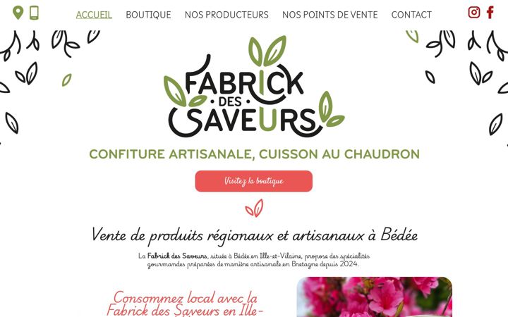 Screenshot of fabrick-des-saveurs.fr