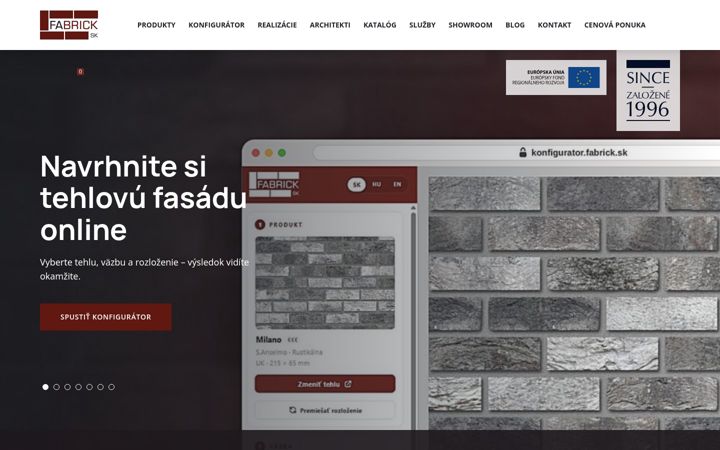 Screenshot of fabrick.sk